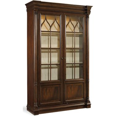 Leesburg Dark Wood Display Cabinet