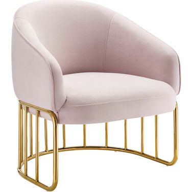 Legacy Performance Velvet Arm Chair In Pink