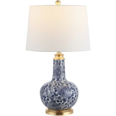 Leia Ceramic Table Lamp in Blue