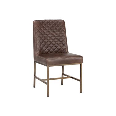 Leighland Dining Chair Set of 2 In Havana Dark Brown