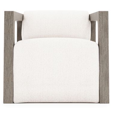 Leilani Outdoor Swivel Chair In Cream and Brown