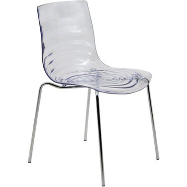 LeisureMod Astor Clear Polycarbonate Dining Chair