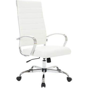 Benmar High-Back Leather Office Chair In White