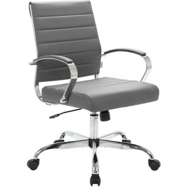 Benmar Leather Office Chair In Grey