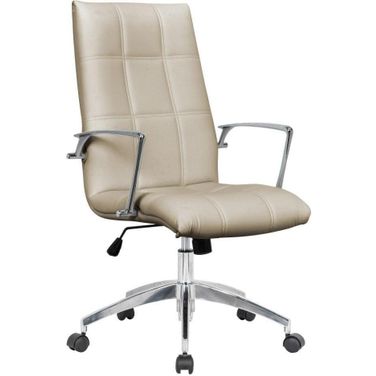 LeisureMod Benmar Home Tan Leather Office Chair