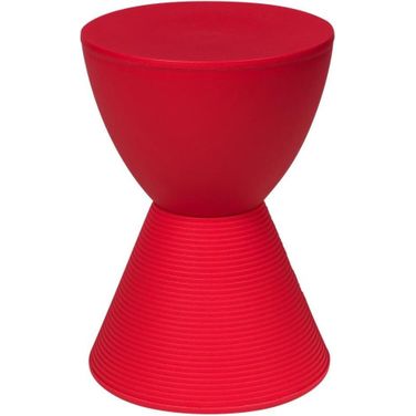 LeisureMod Boyd Red Polypropylene Side Table