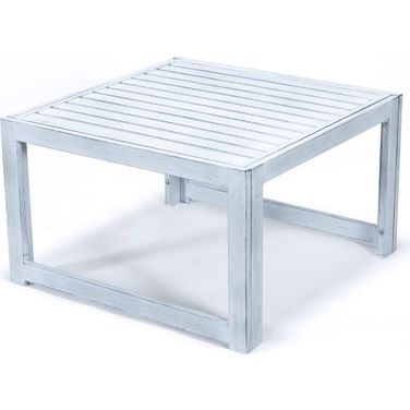Chelsea Aluminum Patio Coffee Table In Weathered Grey