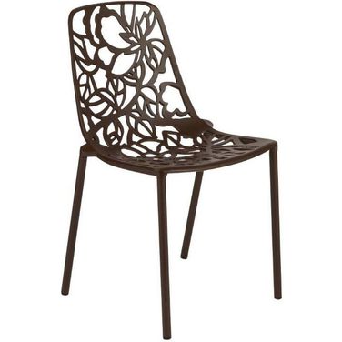LeisureMod Devon Brown Armless Chair
