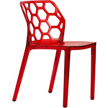 LeisureMod Dynamic Red Dining Chair