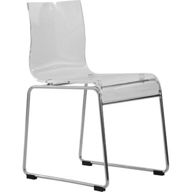 LeisureMod Lima Clear Acrylic Chair
