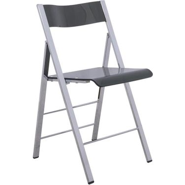 LeisureMod Menno Black Folding Chair