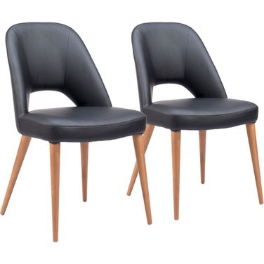 Leith Dining Chair Set of 2 In Black