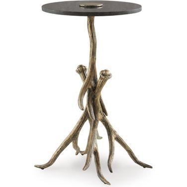Lemkins Accent Table In Black and Gold