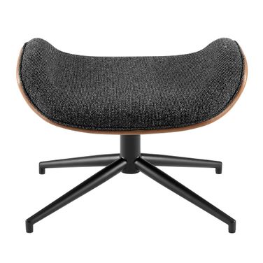 Lennart Ottoman In Matte Black and Brown
