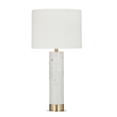 Lenning Table Lamp In White and Brushed Gold