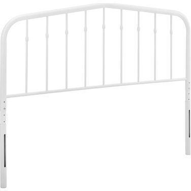 Lennon King Metal Headboard In White