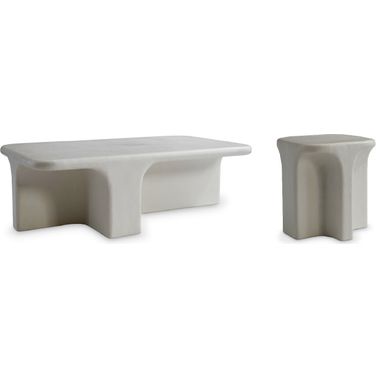 Lennox Outdoor Occasional Table Set In White