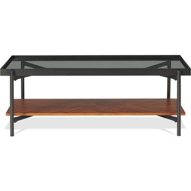 Lennox Rectangular Coffee Table In Rosewood