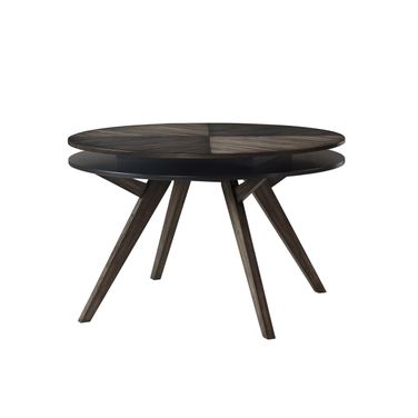 Lennox Round Dining Table In Dark Tobacco