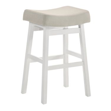 Lenon Bar Height Bar Stool In White and Cream