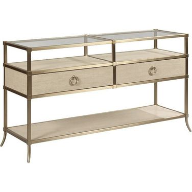 Capri Console Table In Alabaster Oak