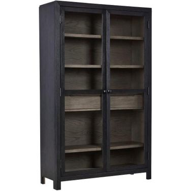 Lenston Black And Gray Tall Accent Cabinet