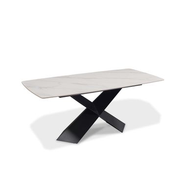 Lenvik Dining Table In Black and White