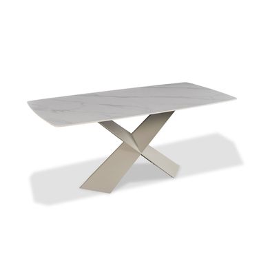 Lenvik Dining Table In Brown and White