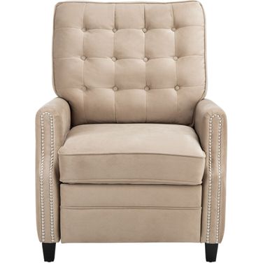 Leona Tufted Recliner In Light Brown