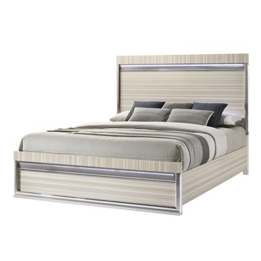 Leonor King Panel Bed In Gray