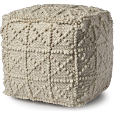 Leroy Pouf In Ivory