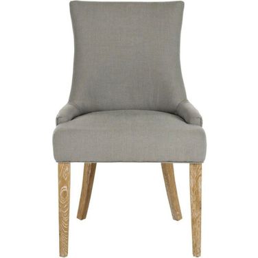 Lester Granite and White Wash Chevron Dining Chair Set of 2