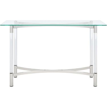 Letty Acrylic Console Table In Silver