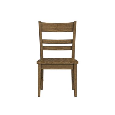 Leucadia Ladderback Side Chair with Wood Seat Set of 2 In Toasted Java