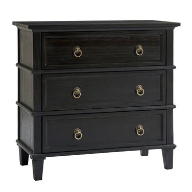 Lev 3-Drawer Nightstand In Charcoal