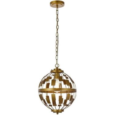 Levante 1 Light Pendant In Brass LD7075D12BR