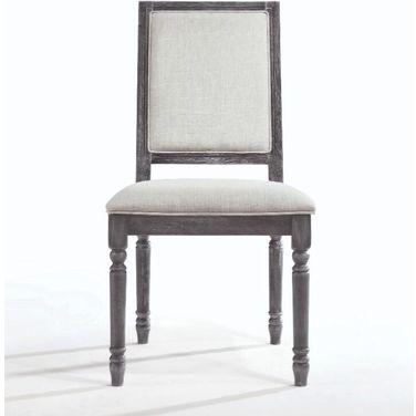 Leventis Cream Linen Side Chair Set of 2