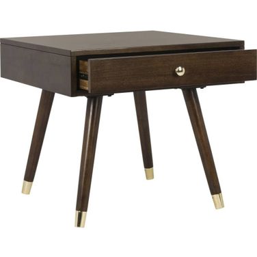 Levinson Brown Gold Cap End Table