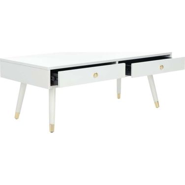 Levinson White Gold Cap Coffee Table
