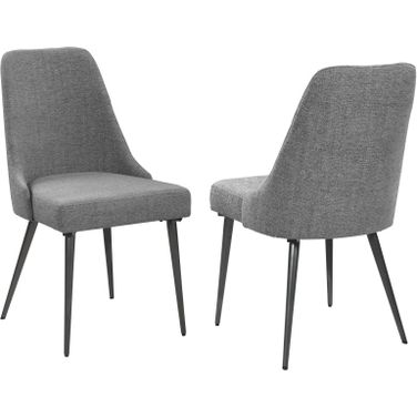 Alan Upholstered Dining Chairs Grey Set of 2