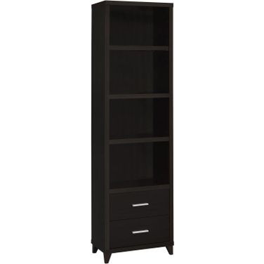 Lewes 2-drawer Media Tower Cappuccino