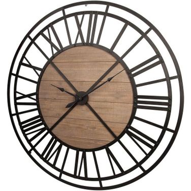 Lewiston 59 Inch Round Oversized Wall Clock In Matte Black
