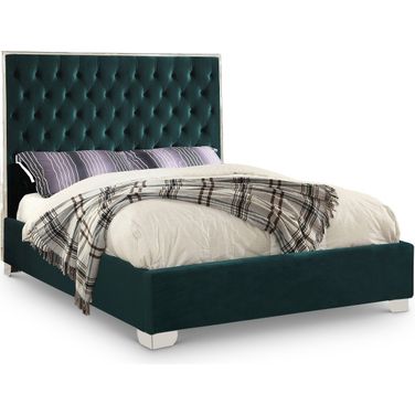 Lexi Velvet Full Bed In Green