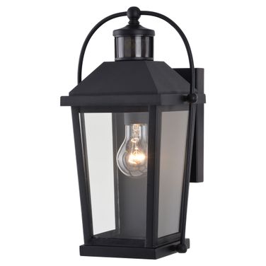 Lexington 1 Light Dualux 8 Inch Outdoor Motion Sensor Wall Light In Textured Black