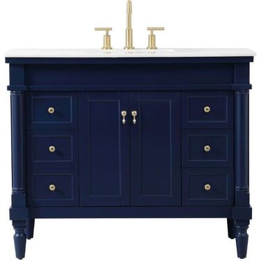 Lexington 42 Inch Single Bathroom Vanity In Blue