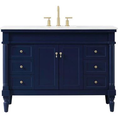 Lexington 48 Inch Single Bathroom Vanity In Blue