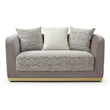Lexington Loveseat In Brown and Light Beige