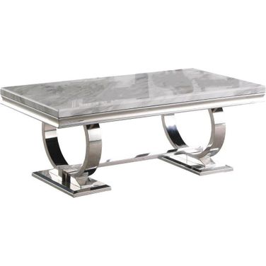 Lexington Rectangle Faux Marble Coffee Table
