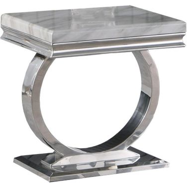 Lexington Square Faux Marble End Table