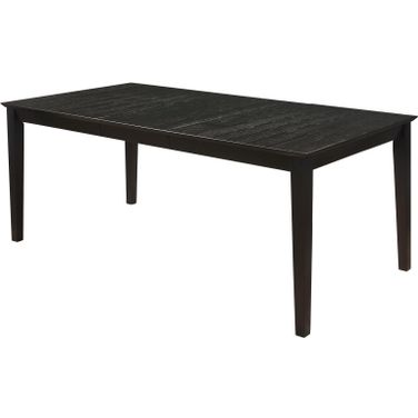 Louise Rectangular Dining Table with Extension Leaf Black